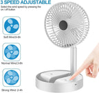 CoolBreeze Foldable Rechargeable Table Fan – Portable & Adjustable Cooling