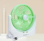 Powerful Rechargeable Table Desk Fan with LED Light